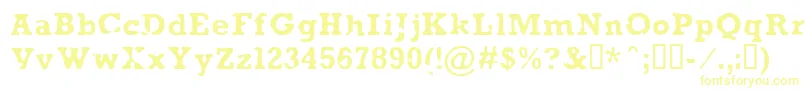 AnaeveRegular Font – Yellow Fonts on White Background