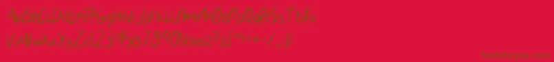 フォントJakArta – 赤い背景に茶色の文字
