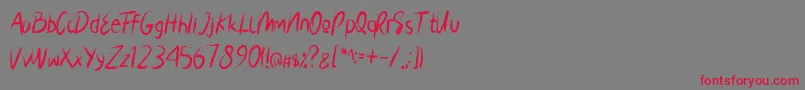JakArta Font – Red Fonts on Gray Background