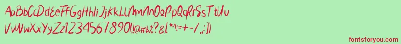 JakArta Font – Red Fonts on Green Background