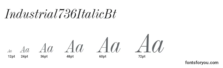Industrial736ItalicBt Font Sizes