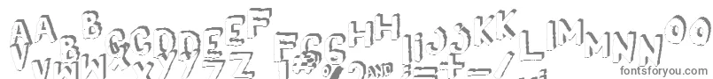 Шрифт Yes3Dshaken – серые шрифты на белом фоне