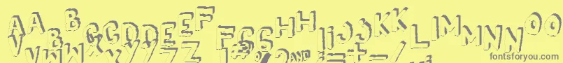 fuente Yes3Dshaken – Fuentes Grises Sobre Fondo Amarillo