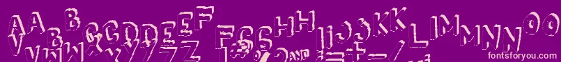Yes3Dshaken Font – Pink Fonts on Purple Background
