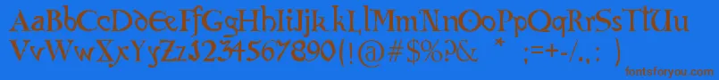 CodexGigas Font – Brown Fonts on Blue Background