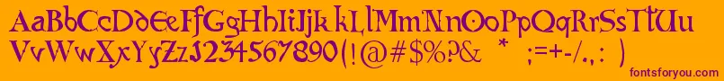 CodexGigas Font – Purple Fonts on Orange Background