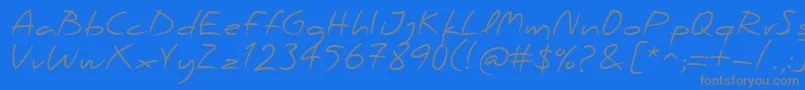 PfscandalproRegular Font – Gray Fonts on Blue Background