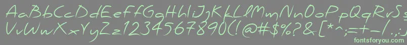 PfscandalproRegular-Schriftart – Grüne Schriften auf grauem Hintergrund