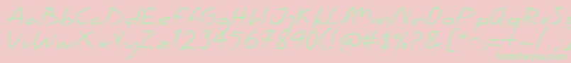 PfscandalproRegular Font – Green Fonts on Pink Background