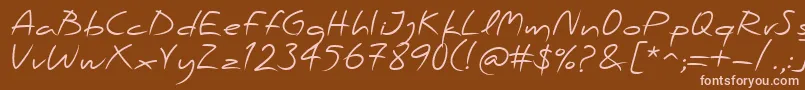 PfscandalproRegular Font – Pink Fonts on Brown Background