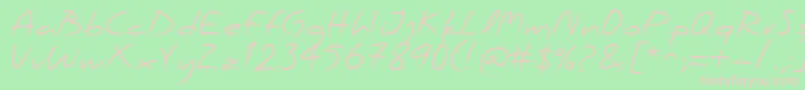 PfscandalproRegular Font – Pink Fonts on Green Background