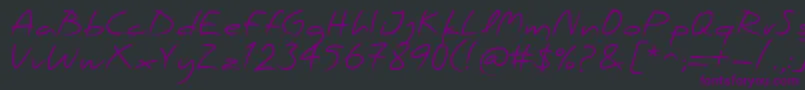 PfscandalproRegular Font – Purple Fonts on Black Background