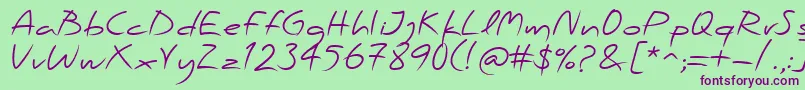 PfscandalproRegular Font – Purple Fonts on Green Background
