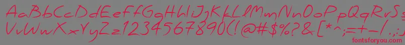 PfscandalproRegular Font – Red Fonts on Gray Background