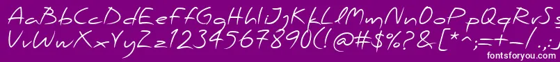 フォントPfscandalproRegular – 紫の背景に白い文字