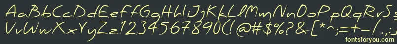 PfscandalproRegular Font – Yellow Fonts on Black Background