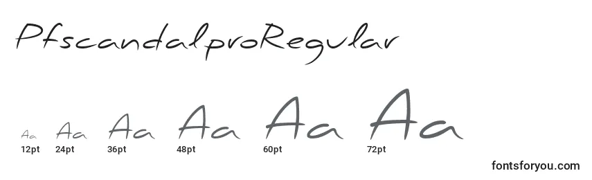 Размеры шрифта PfscandalproRegular