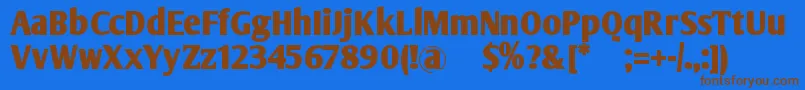 Шрифт OlijoBold – коричневые шрифты на синем фоне