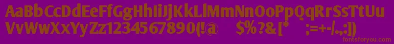OlijoBold Font – Brown Fonts on Purple Background