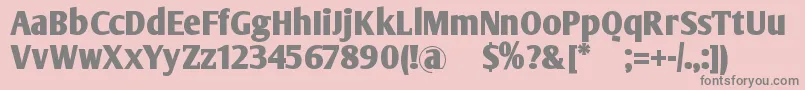 OlijoBold Font – Gray Fonts on Pink Background
