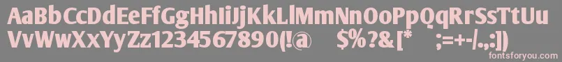 OlijoBold Font – Pink Fonts on Gray Background