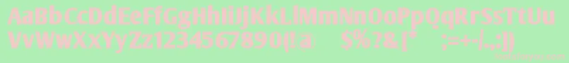 OlijoBold-fontti – vaaleanpunaiset fontit vihreällä taustalla