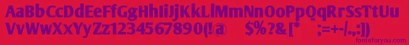 OlijoBold Font – Purple Fonts on Red Background