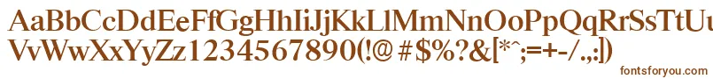 Шрифт RiccioneserialMediumRegular – коричневые шрифты на белом фоне