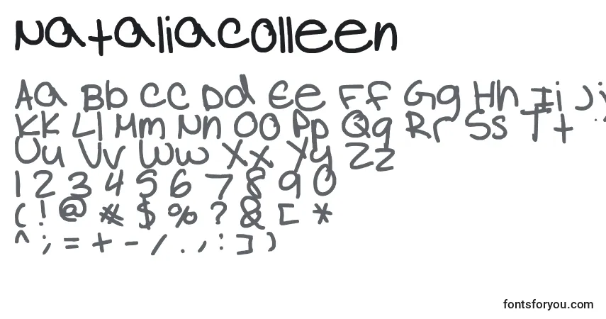 Schriftart NataliaColleen – Alphabet, Zahlen, spezielle Symbole