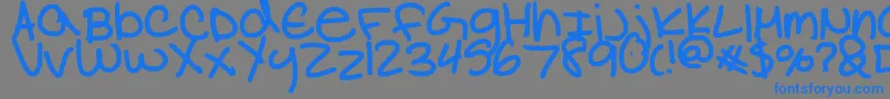フォントNataliaColleen – 灰色の背景に青い文字