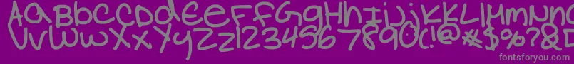 NataliaColleen-Schriftart – Graue Schriften auf violettem Hintergrund