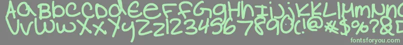 NataliaColleen Font – Green Fonts on Gray Background