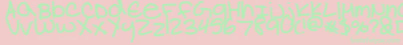 NataliaColleen Font – Green Fonts on Pink Background