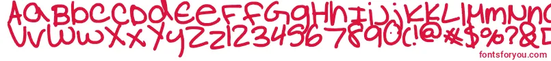 NataliaColleen Font – Red Fonts on White Background