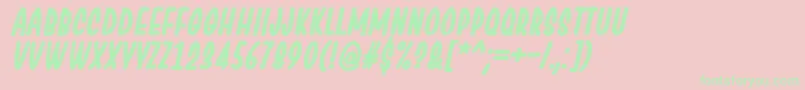 ChesanBoldItalic Font – Green Fonts on Pink Background