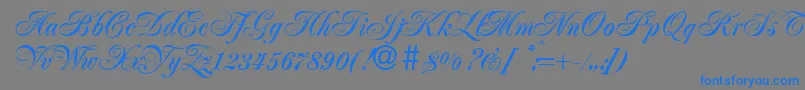 JacobaBold Font – Blue Fonts on Gray Background
