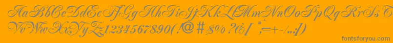 JacobaBold Font – Gray Fonts on Orange Background