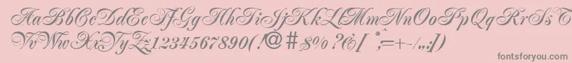 JacobaBold-Schriftart – Graue Schriften auf rosa Hintergrund