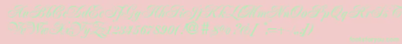 JacobaBold-Schriftart – Grüne Schriften auf rosa Hintergrund