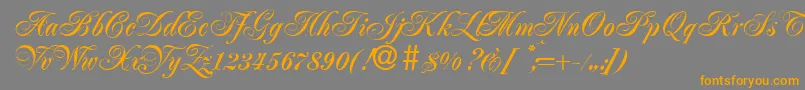 JacobaBold Font – Orange Fonts on Gray Background