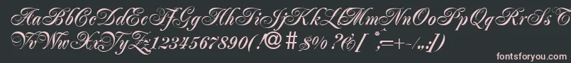 JacobaBold-Schriftart – Rosa Schriften auf schwarzem Hintergrund
