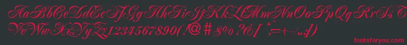 JacobaBold-Schriftart – Rote Schriften auf schwarzem Hintergrund