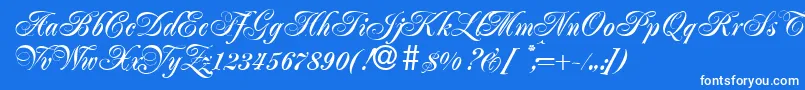 JacobaBold Font – White Fonts on Blue Background