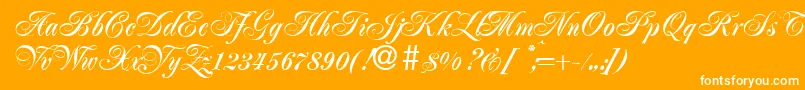 JacobaBold Font – White Fonts on Orange Background