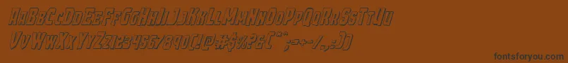 Demonpriest3Dital Font – Black Fonts on Brown Background