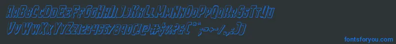 Demonpriest3Dital Font – Blue Fonts on Black Background