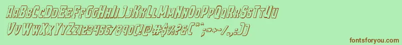 Demonpriest3Dital Font – Brown Fonts on Green Background