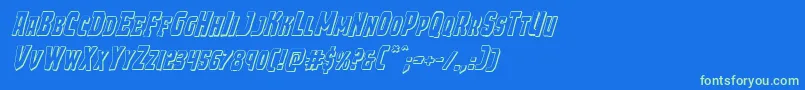 Demonpriest3Dital Font – Green Fonts on Blue Background