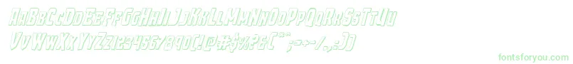 Demonpriest3Dital Font – Green Fonts on White Background