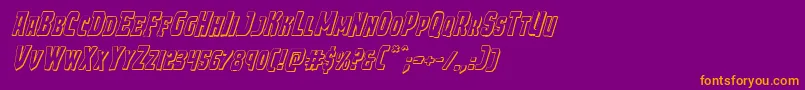 Demonpriest3Dital Font – Orange Fonts on Purple Background